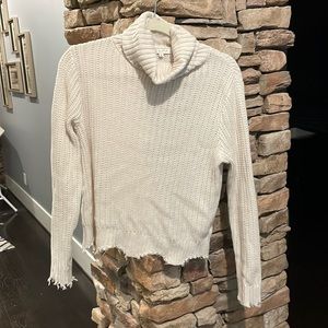 Z supply raw hem turtleneck sweater